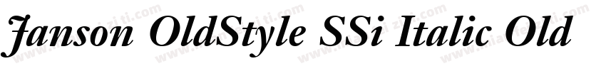 Janson OldStyle SSi Italic Oldstyle Figures字体转换